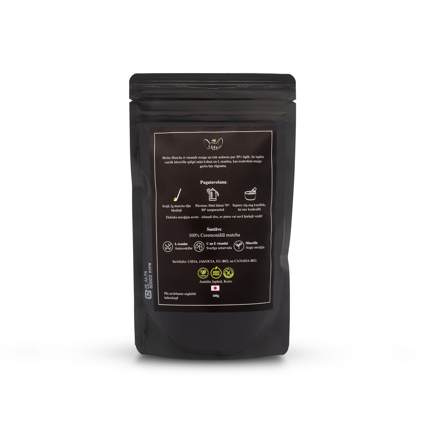 Augstākās kvalitātes 100g ceremoniālā matcha pulveris tradicionālai japāņu tējas ceremonijai