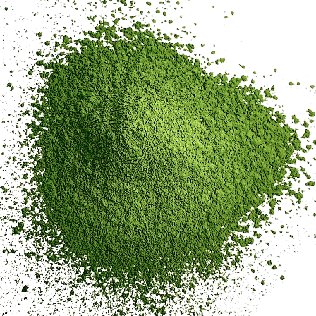 Svaigs 100g matcha pulveris – intensīvas zaļās krāsas un izteiksmīgas garšas aromāts.